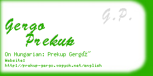 gergo prekup business card